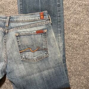 Vintage 7 For All Mankind OG Bootcut Jeans Medium Wash Denim Womens Sz 30 Y2K